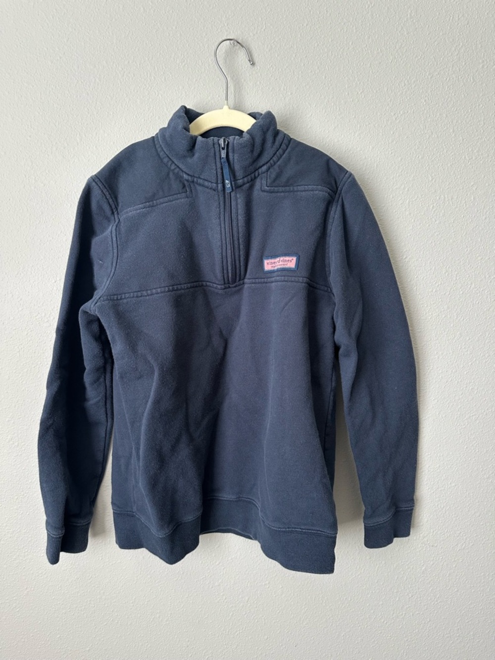 Boys Vineyard Vines Navy size M (12-14) Shep Shirt 1/2 Zip Pullover